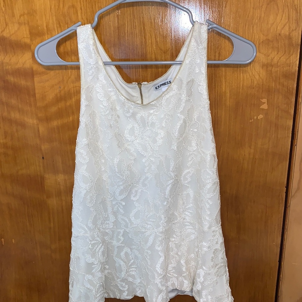 ivory lace tank